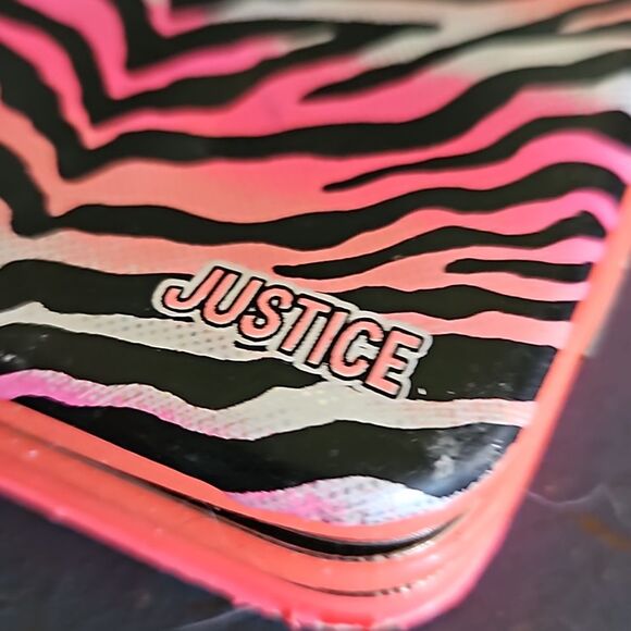 Justice Mini Purse Pink/White/Black Zebra Print Youth Crossbody Accessory OS - Picture 2 of 8